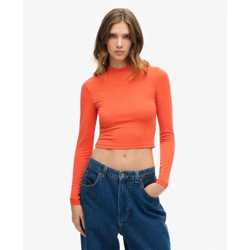 T-Shirt Manches Longues Orange Femme Superdry Open Back 3/6