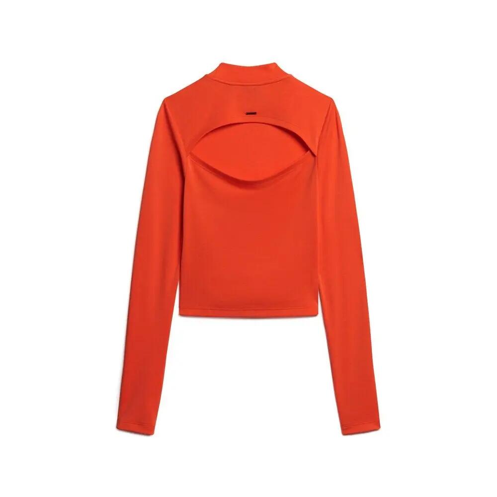 T-Shirt Manches Longues Orange Femme Superdry Open Back 4/6