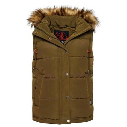 Doudoune sans manches à fausse fourrure femme Superdry Everest