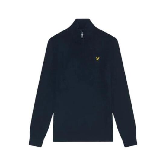 Sweter z bawełny i wełny merino z zamkiem 1/4 Lyle & Scott
