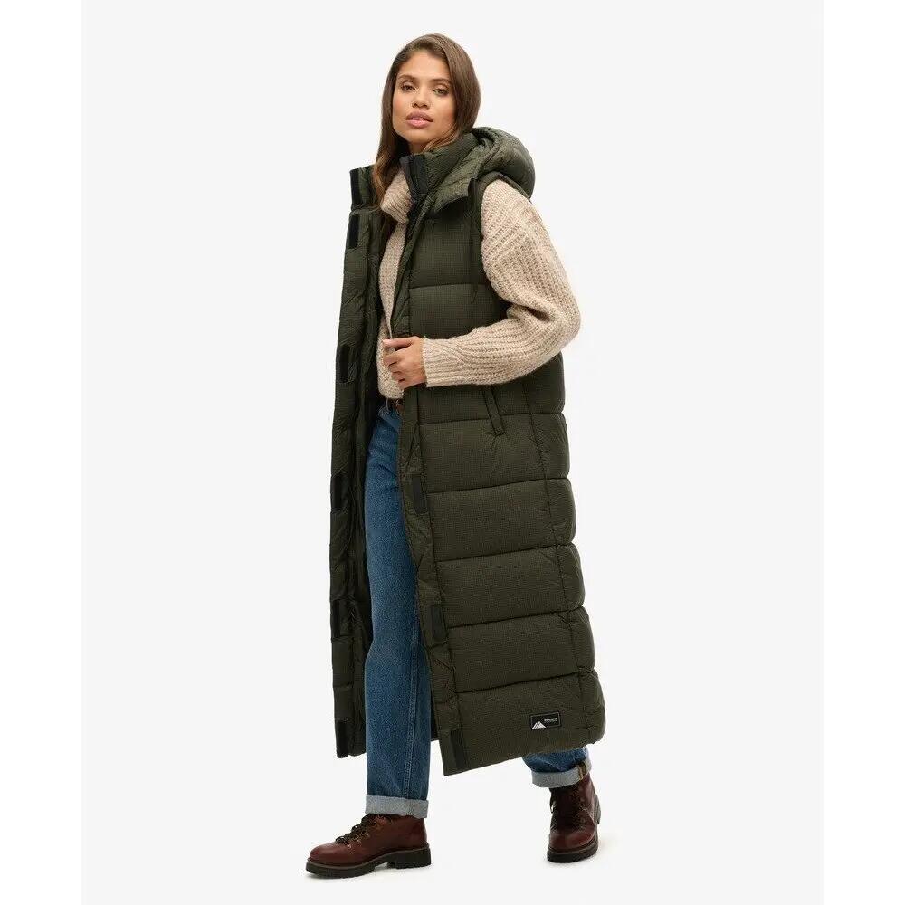 Lange Daunenweste mit Kapuze, Damen Superdry Ripstop 4/4