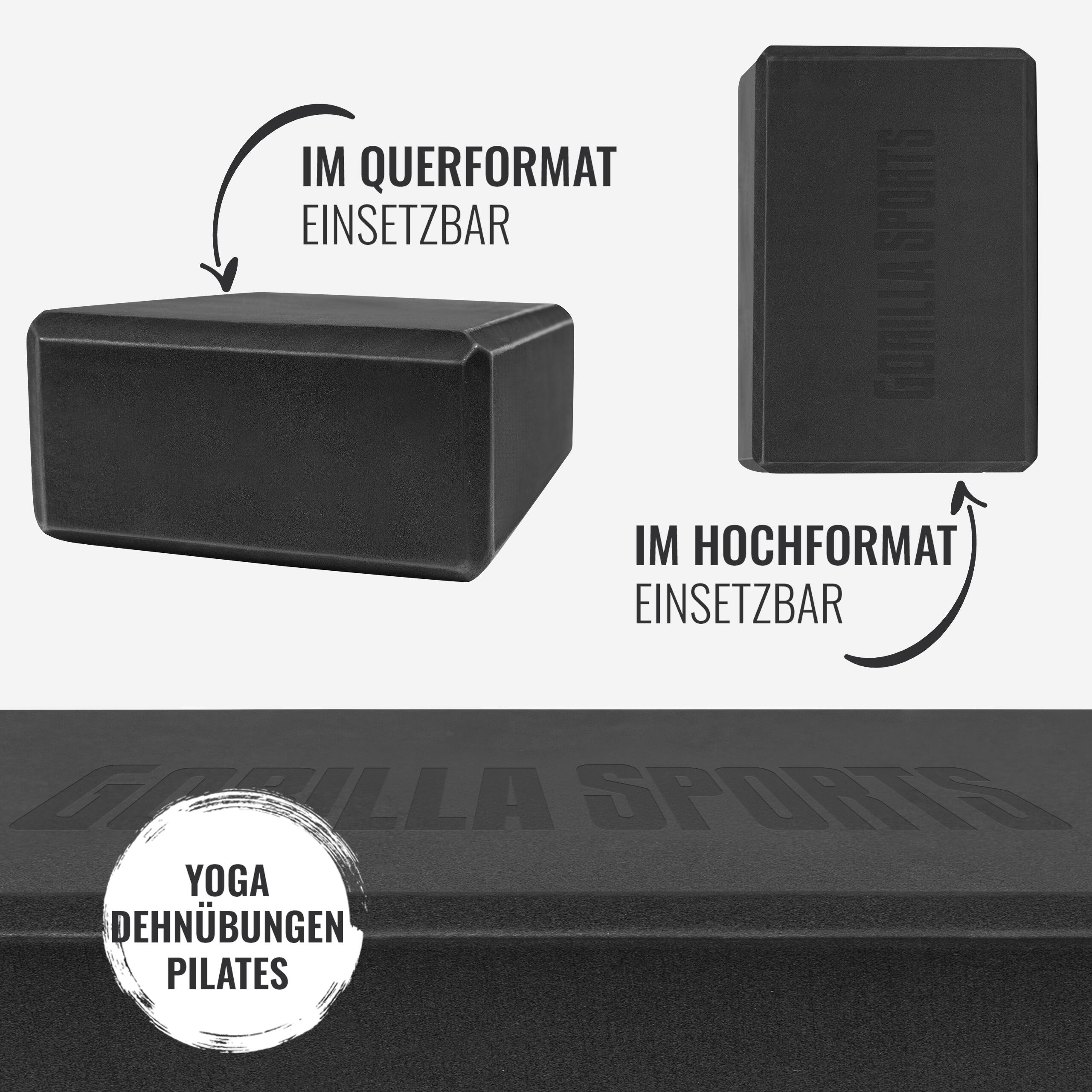 Yoga Blokken - Yoga - Pilates - Set van 2 - Zwart 5/7