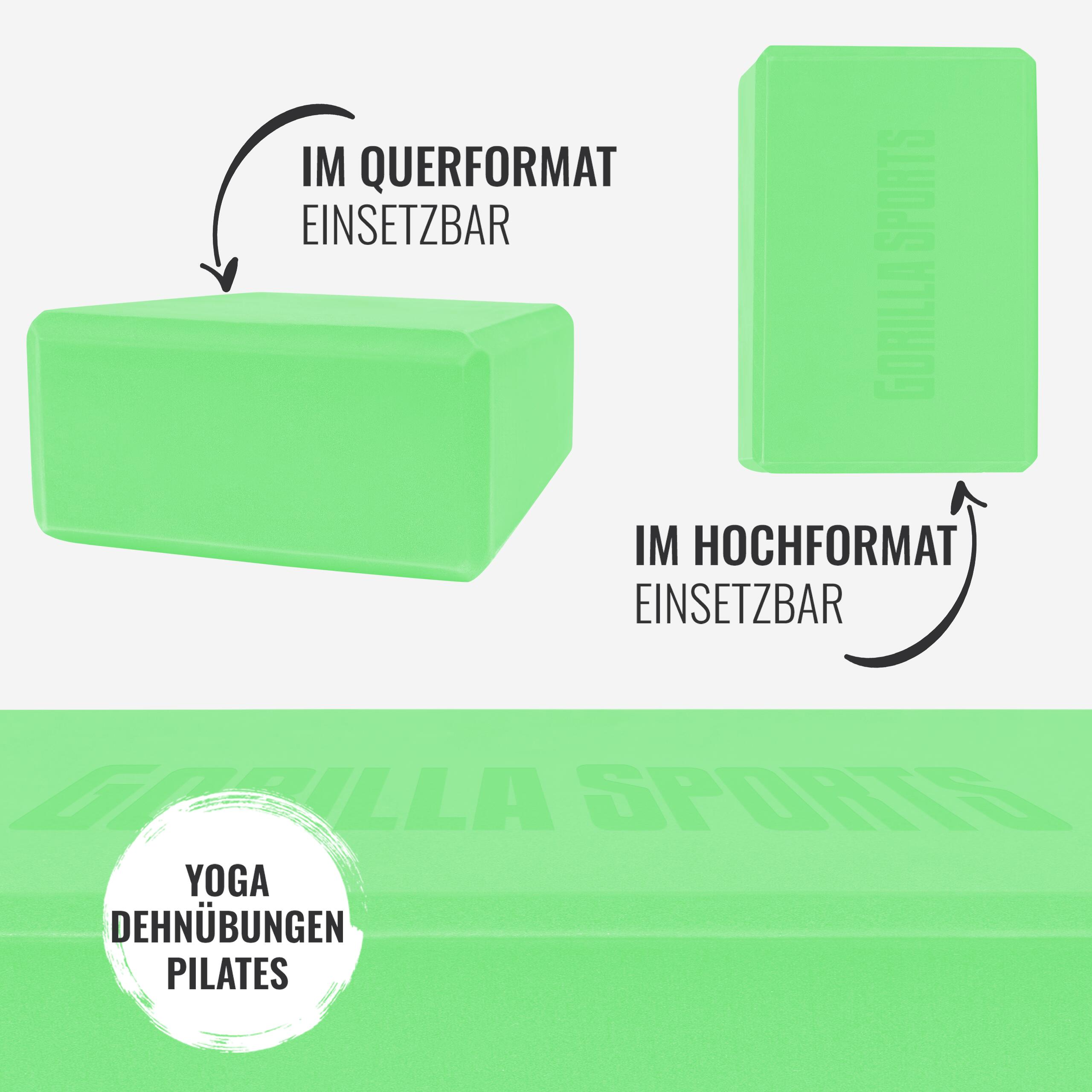 Gorilla Sports Yoga Blok - Yoga - Pilates - Groen 4/7