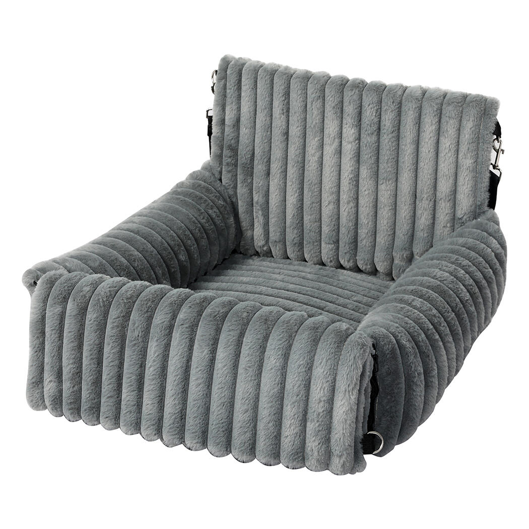 PaWz Fur Dog Car Seat Cover - Grey