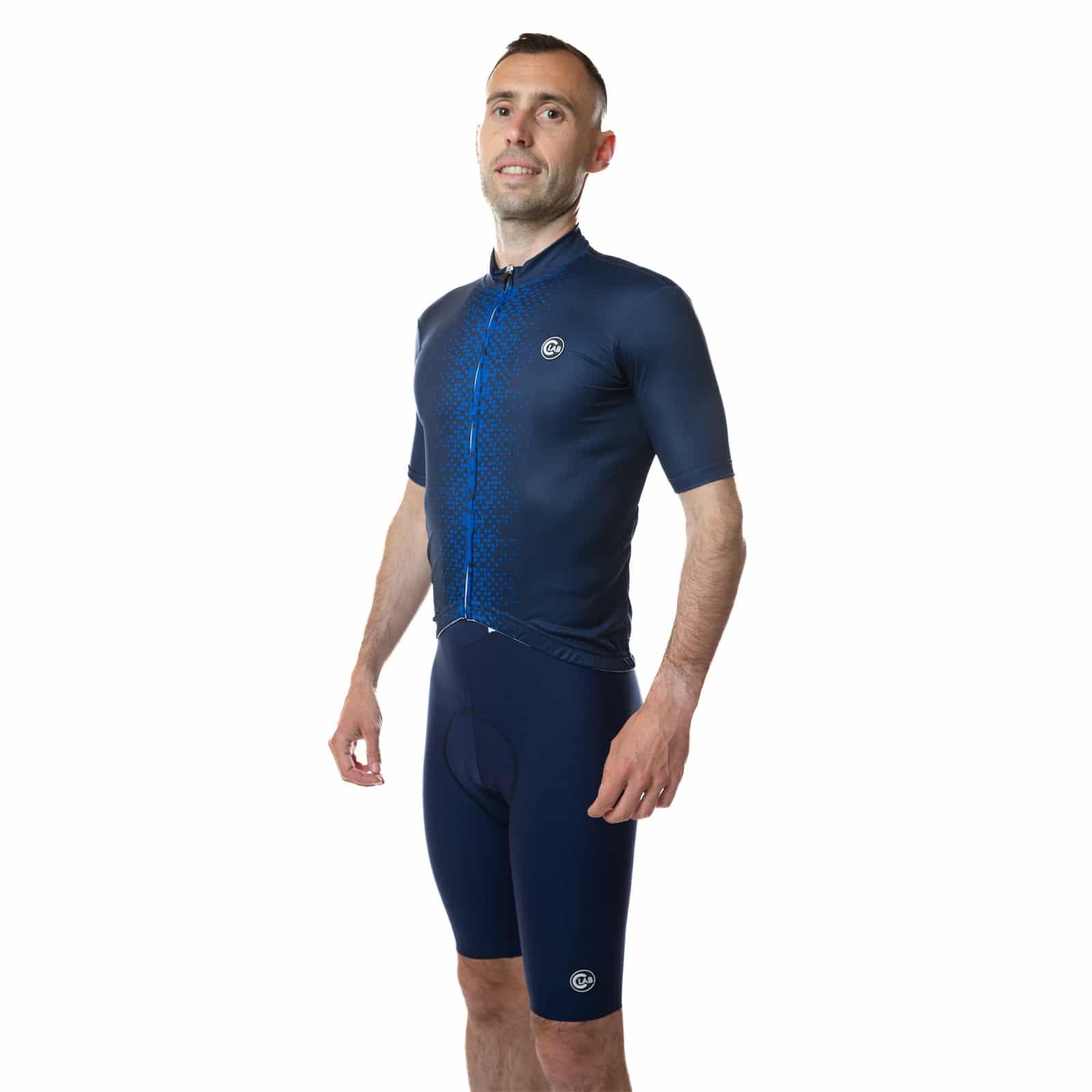 Maillot de Cyclisme Manches Courtes UNICA Bleu Marine 3/7