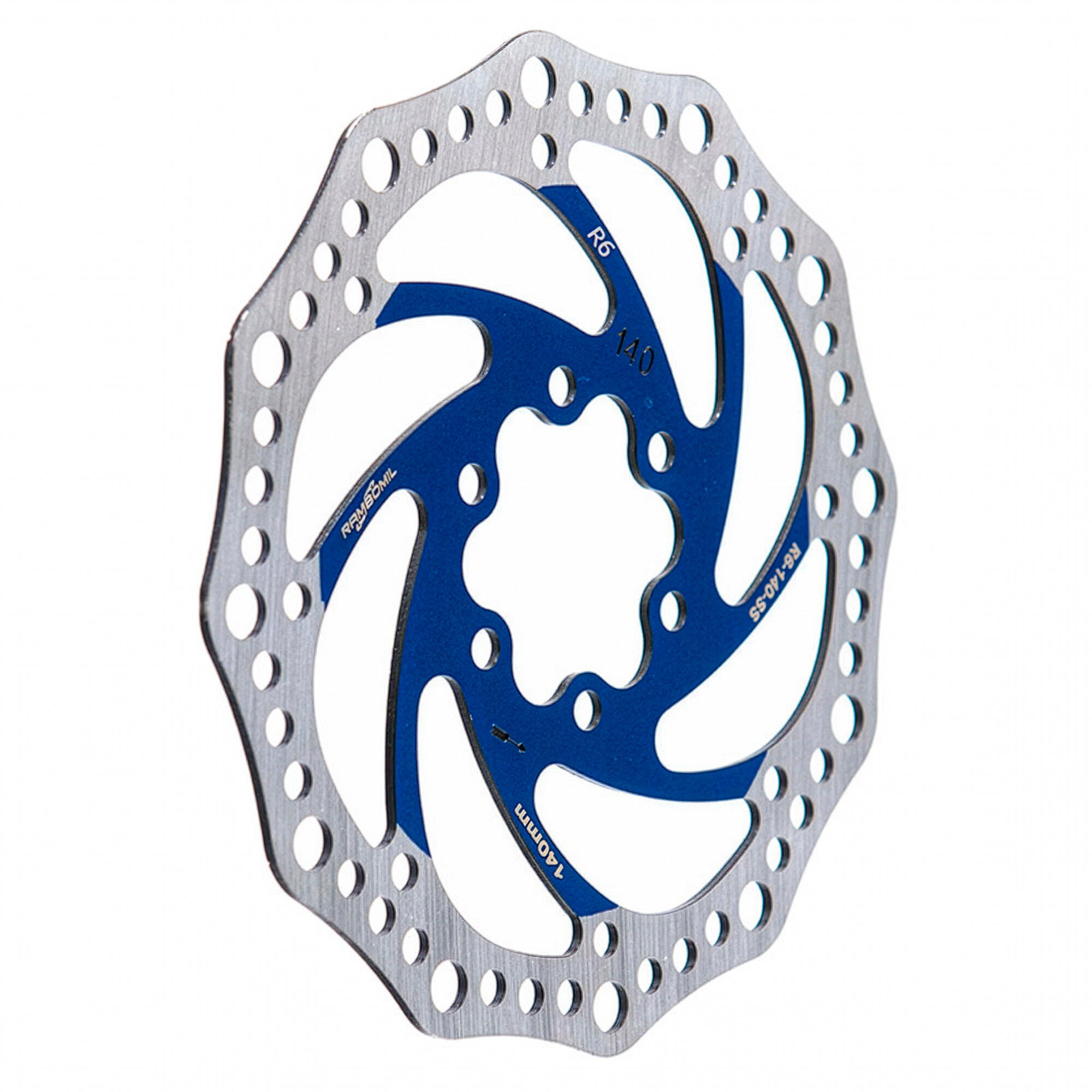 Disco de freno R6.1 140mm 6H azul 3/4