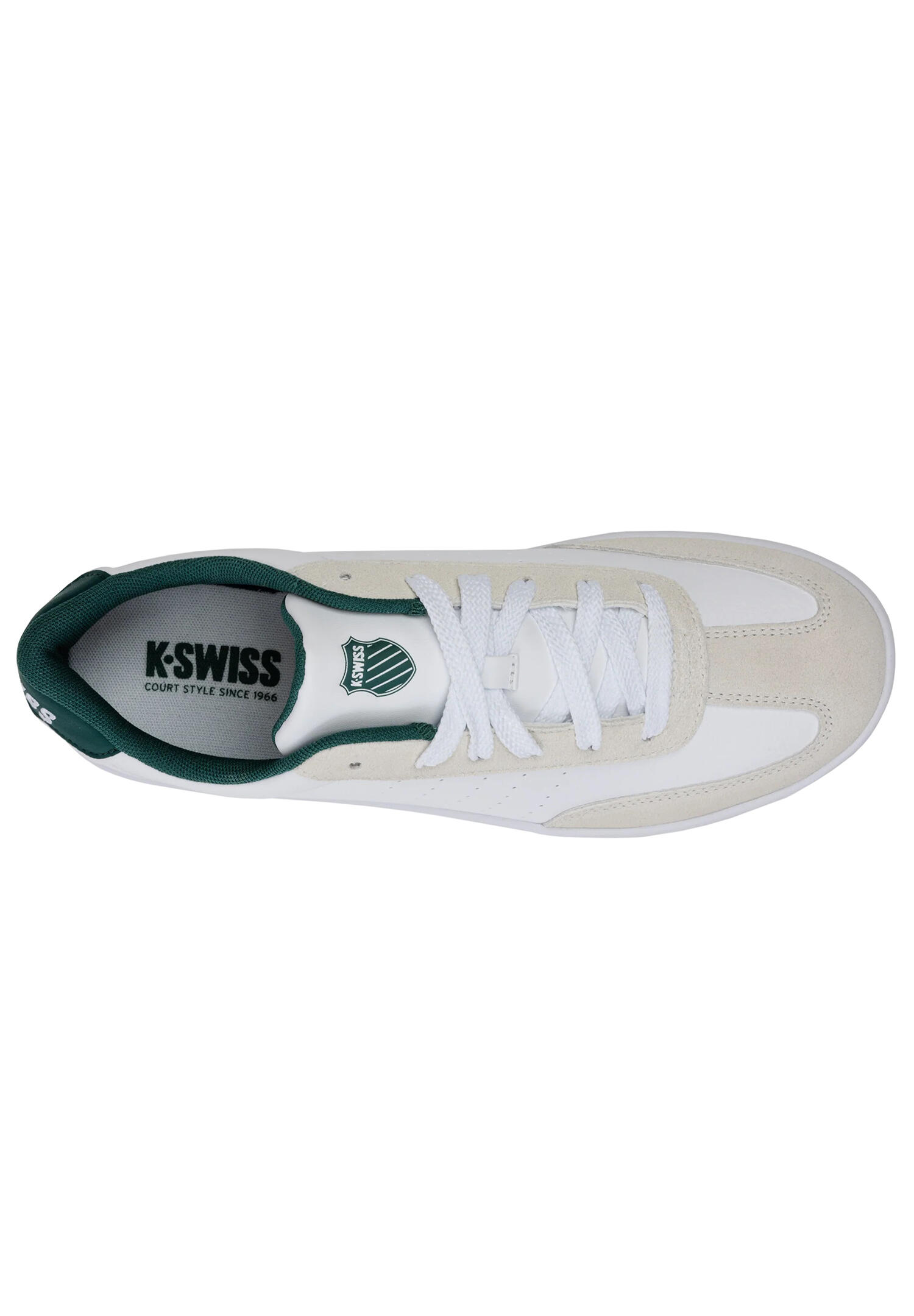 K-Swiss COURT BALBOA SDE Herren Sneaker Freizeitschuh 04735-168-M Weiß/Grün 5/6