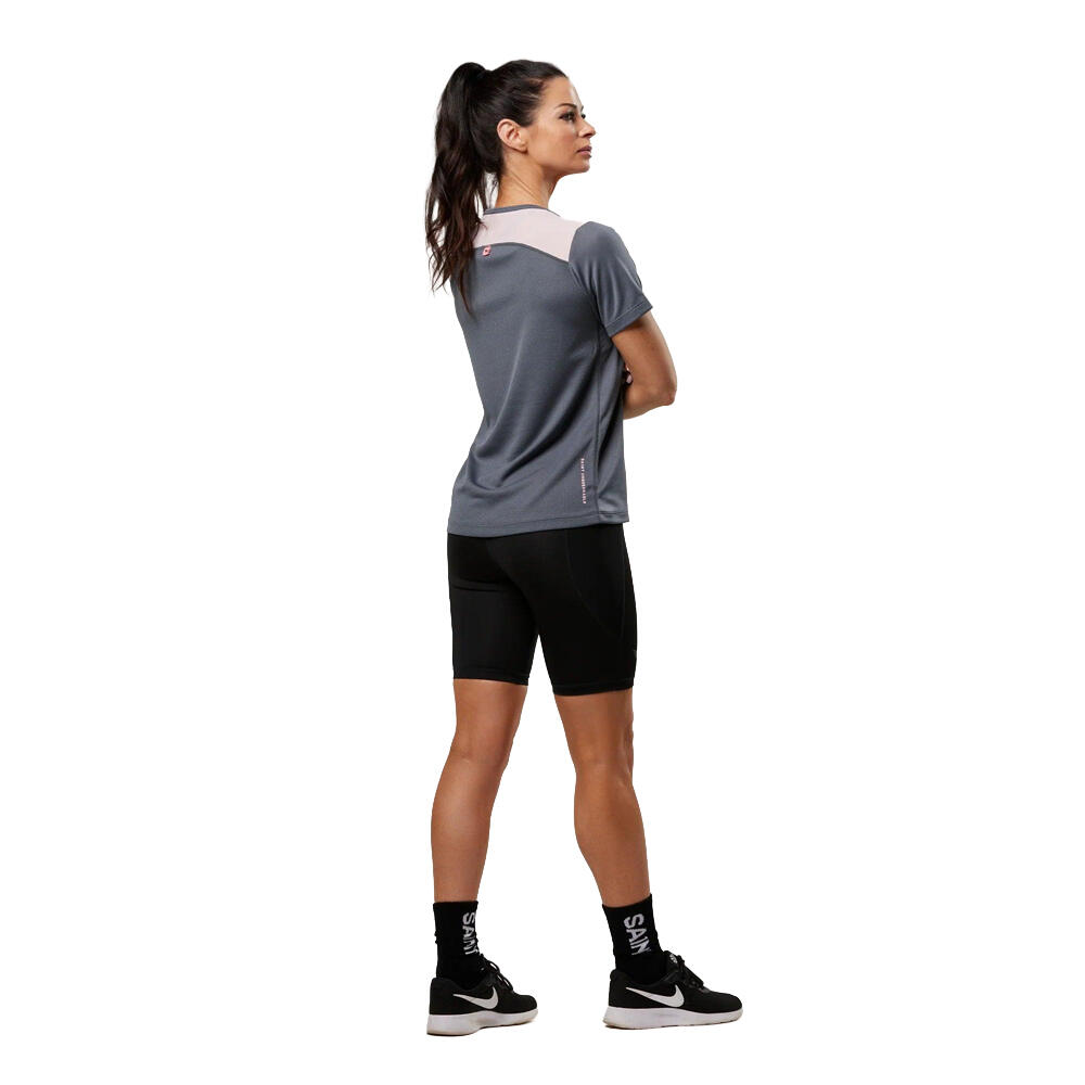 SA1NT Womens Training T-Shirt Quick-Dry Moisture Wicking Activewear Charcoal S