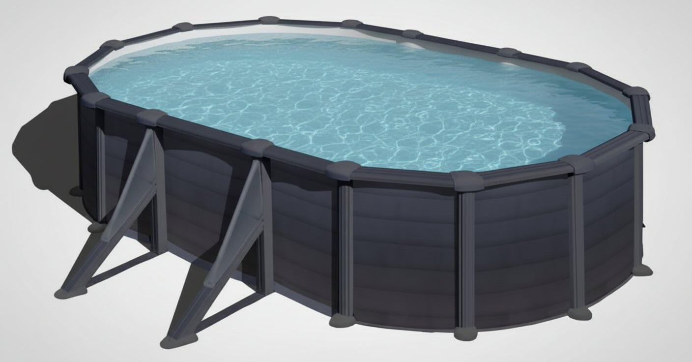 Piscina acero imitacion GRAFITO 500 x 300 x 120 cm 5/5