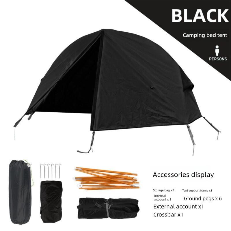 Single Person Portable Camping Tent - Black