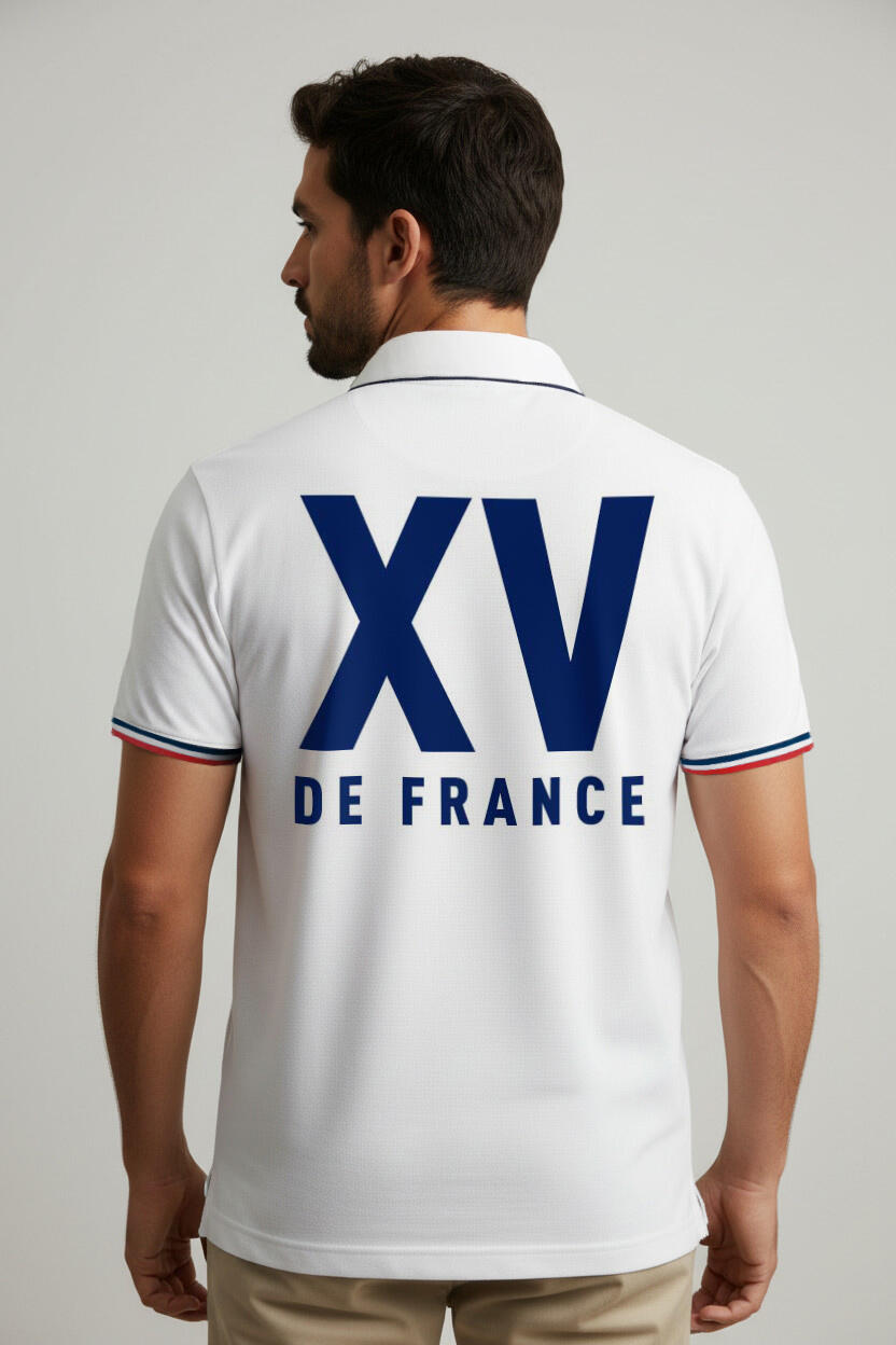 Polo homme blanc 2/5