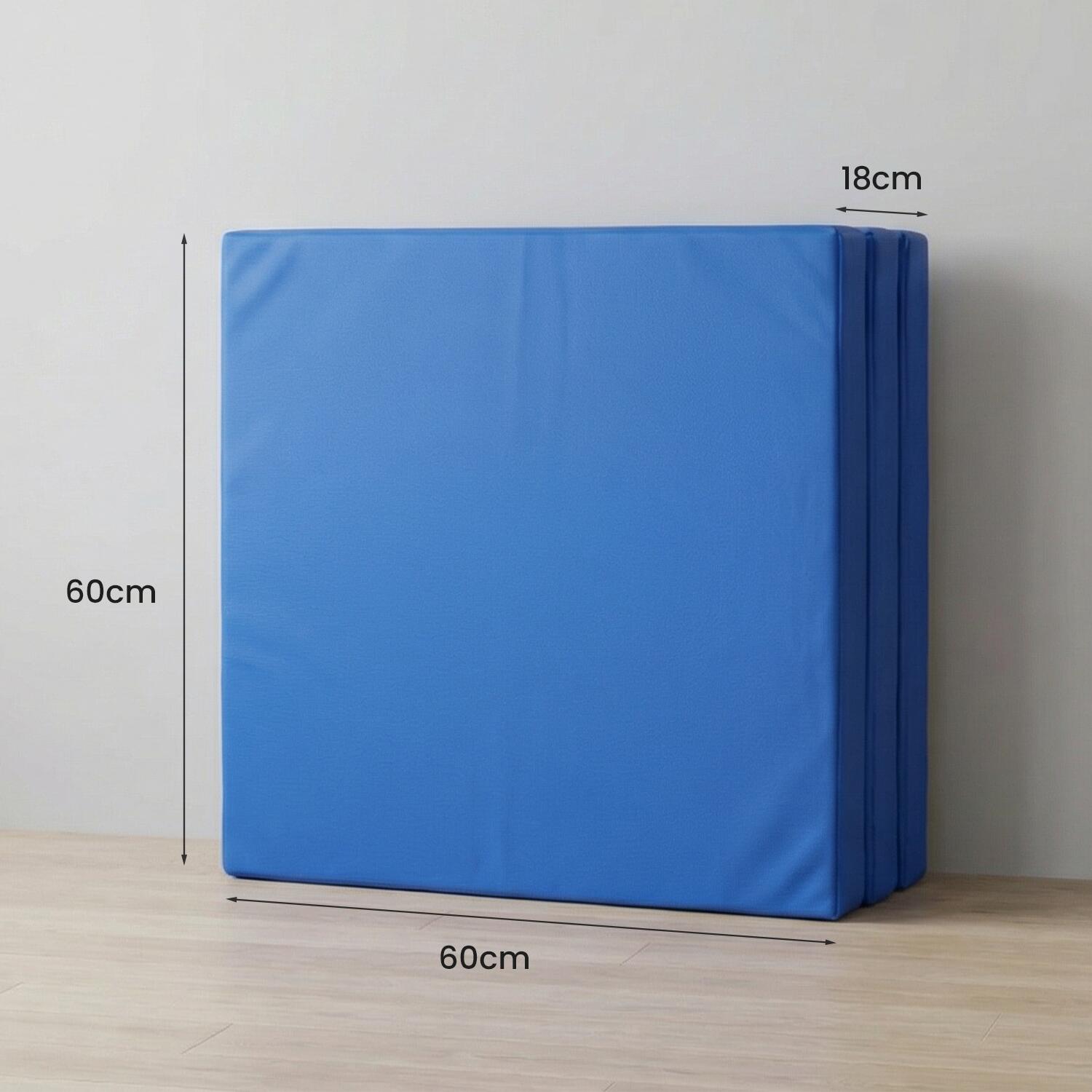 Tapete de ginástica 180 x 60 x 6 cm azul Tapete de piso macio dobrável Jeflex 6/7