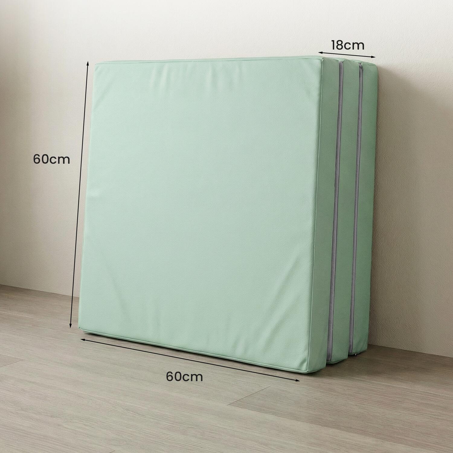 Jeflex Tapis de gymnastique pliable 180x60x6 cm vert/gris souple 7/7