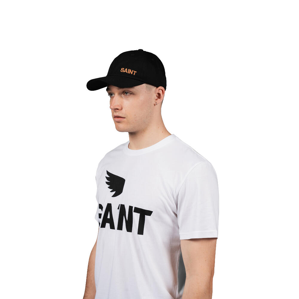 SA1NT Baseball Cap Mens Cotton Adjustable Buckle Curved Brim Black