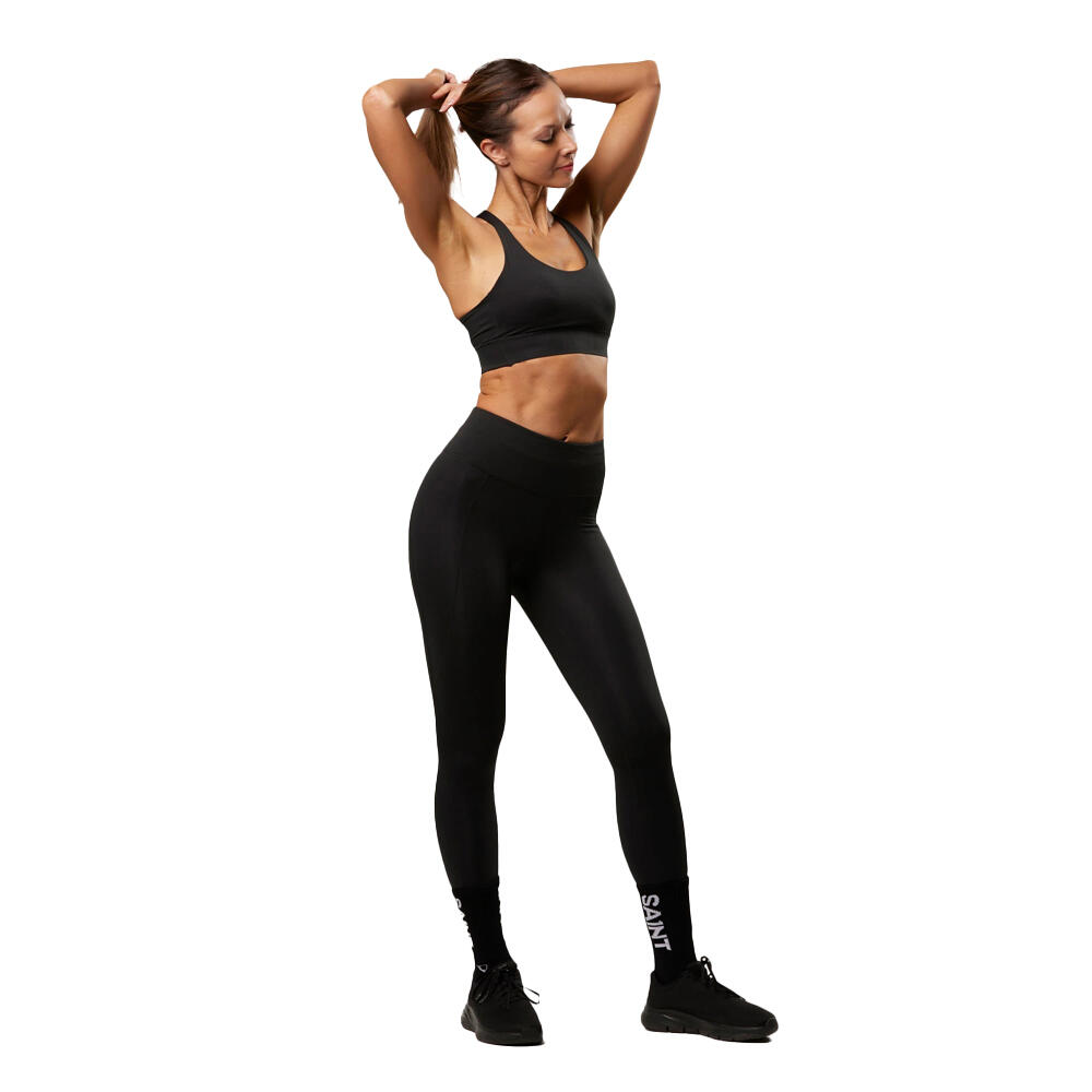 SA1NT Womens Training Crop Light Support X-Strap Nylon Yoga Top