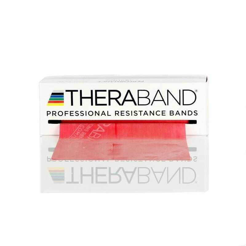 THERABAND Posilovací guma 5,5 m, červená, středně silná