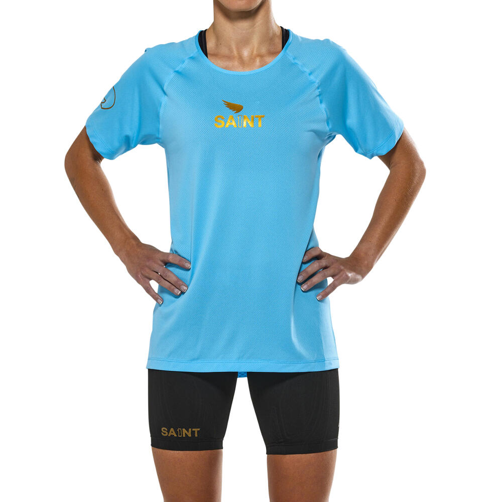 SA1NT Womens P1 Elite Run Short Sleeve Moisture Wicking Activewear