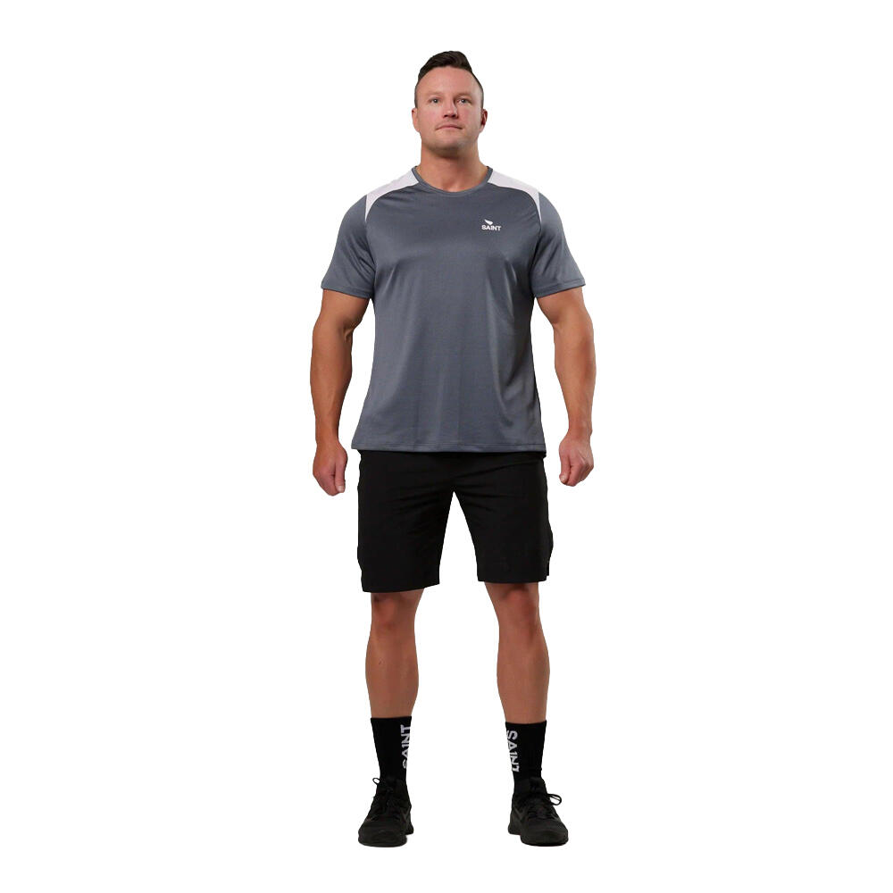 SA1NT Mens Training T-shirt Quick-Dry Odour Control Breathable