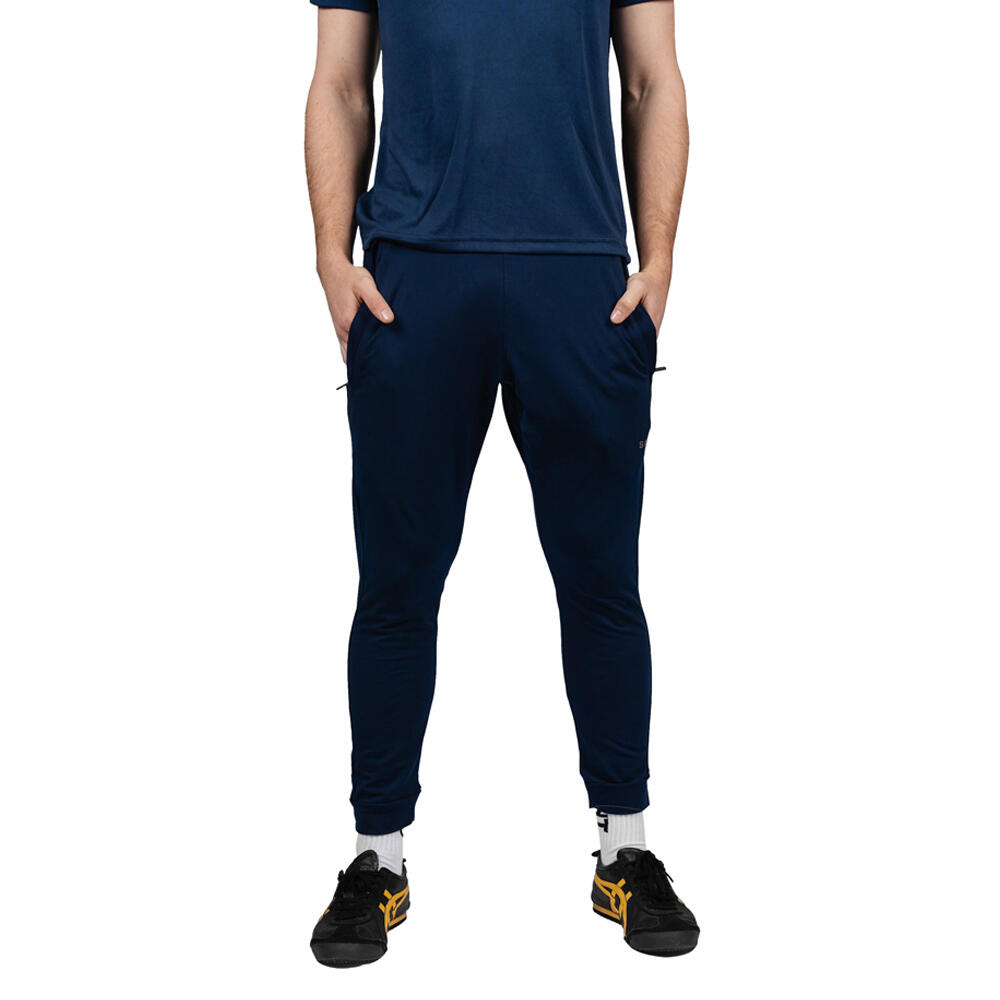 SA1NT Mens Essential Jogger Slim Fit Polyester Quick Dry Zip Pocket