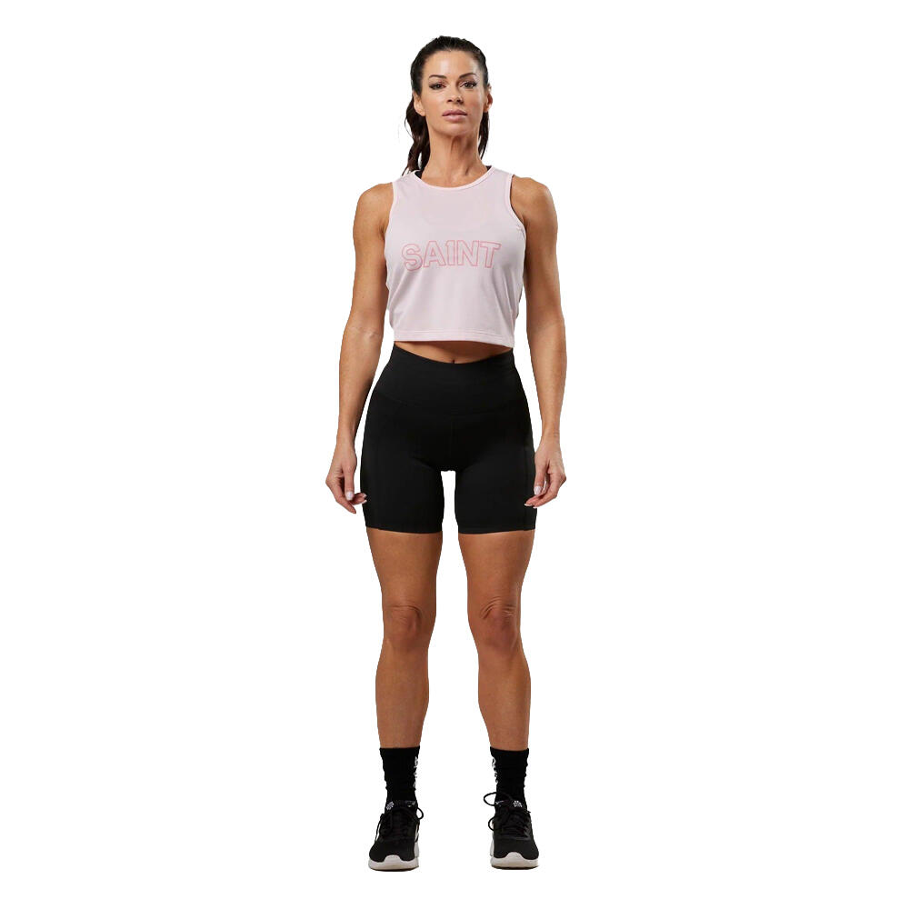 SA1NT Womens Training Cropped Tank Quick Dry Moisture Wicking Top