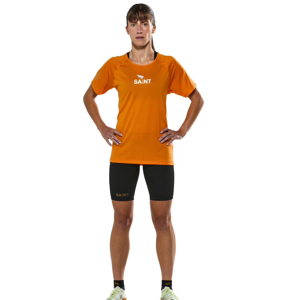 SA1NT Womens P1 Elite Run Short Sleeve Moisture Wicking Activewear