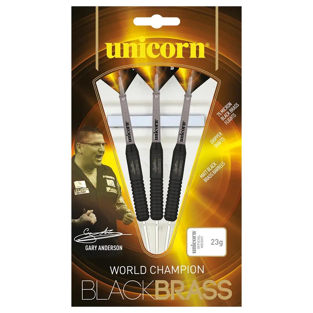 Unicorn 27661 Gary Anderson Black Brass 23 G Dart Oku Seti 3/3