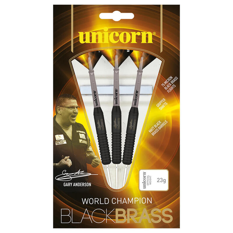 Unicorn 27661 Gary Anderson Black Brass 23 G Dart Oku Seti