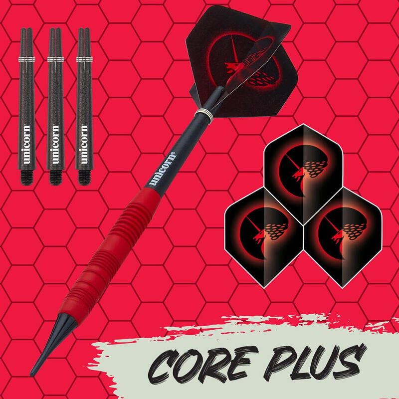 Unicorn 4254 Core Plus Kauçuk Kaplı 18 G Elektronik Dart Oku Seti