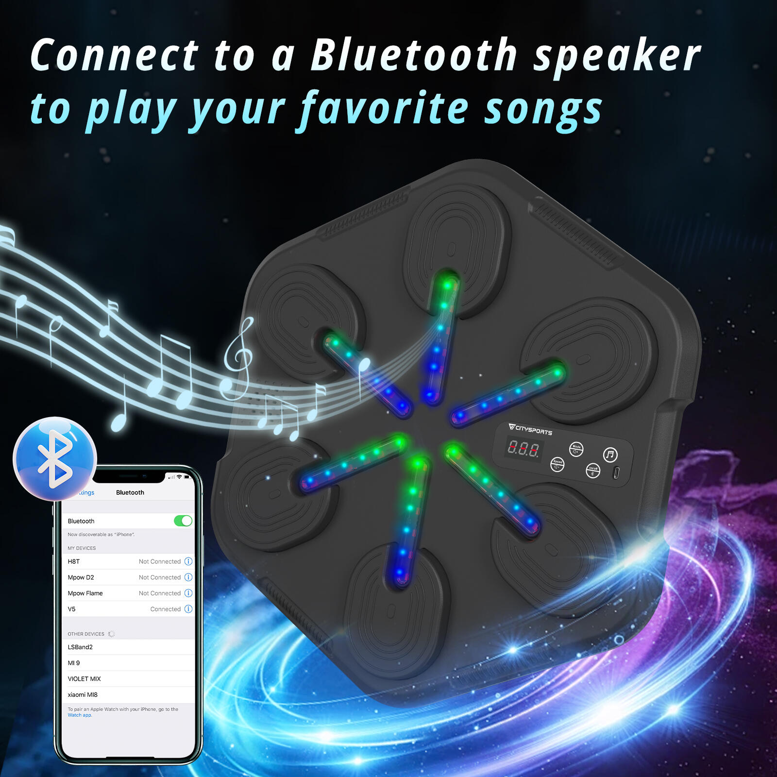 Musical Boxing Machine, Boxing Training Equipment, Bluetooth, Family Boxing Game 3/6