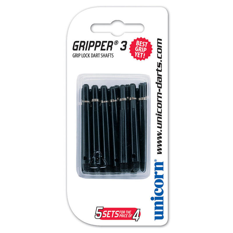 Unicorn 78616 GripperIII 15 li Dart Şaft Seti Siyah Kısa