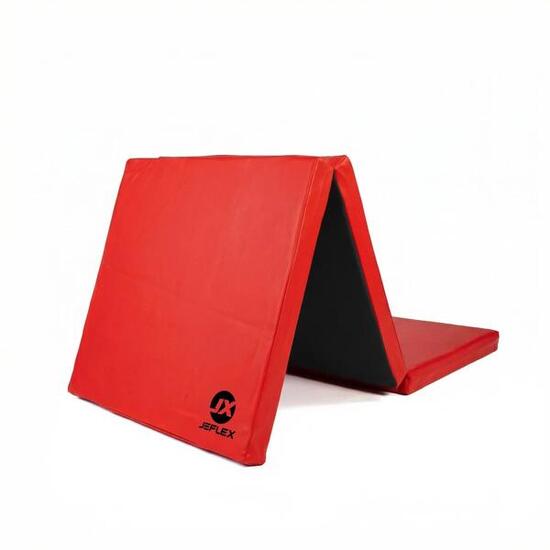 Tapis de gymnastique Jeflex pliable sportif 180 x 60 x 6 cm, couleur rouge/noir