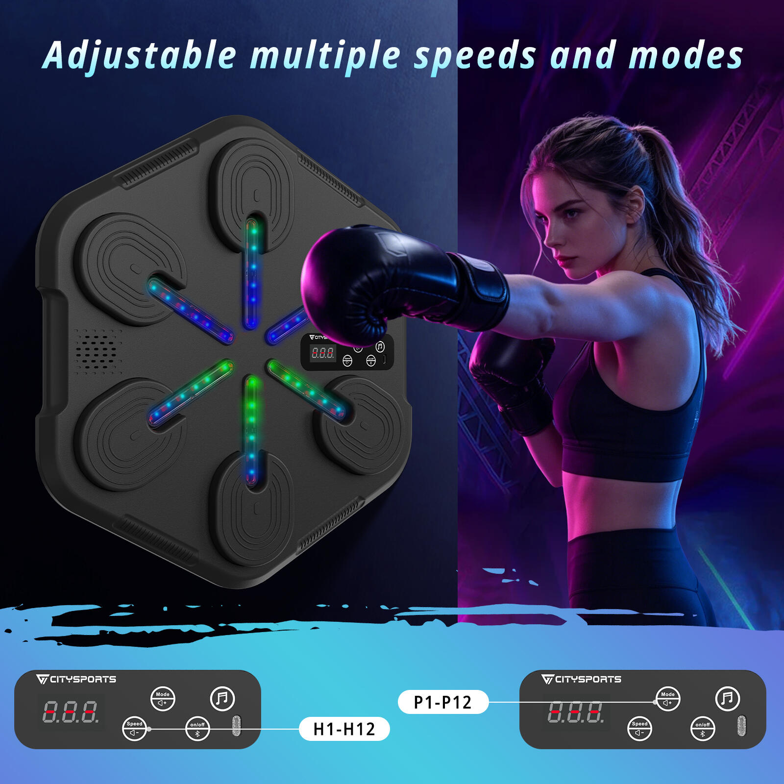 Musical Boxing Machine, Boxing Training Equipment, Bluetooth, Family Boxing Game 5/6