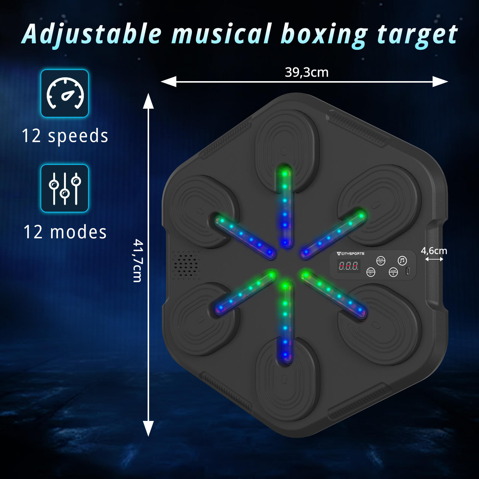 Musical Boxing Machine, Boxing Training Equipment, Bluetooth, Family Boxing Game 4/6