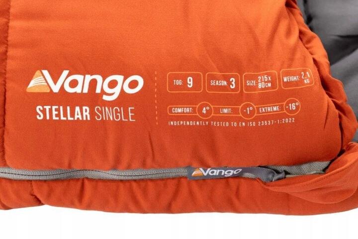 Śpiwór jednoosobowy pomarańczowy Vango Stellar Single 3/5
