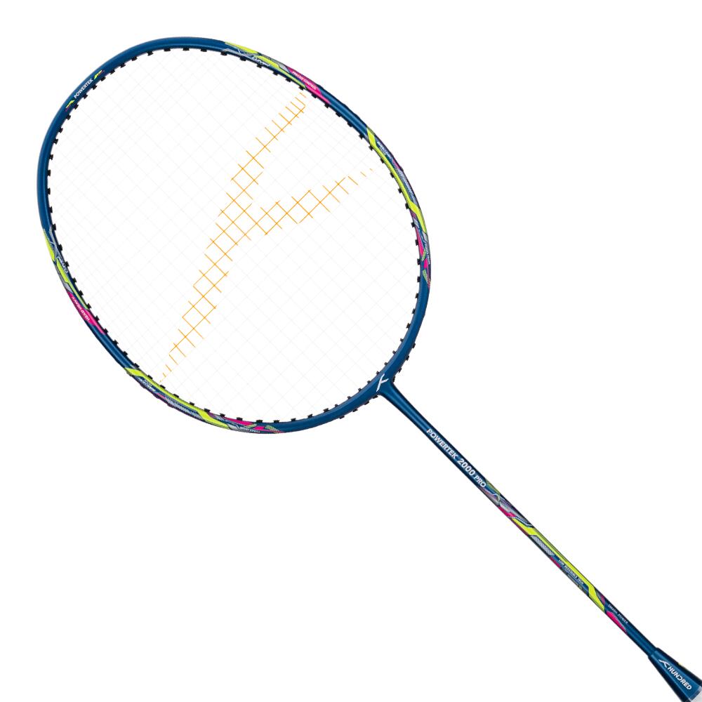 Badmintonschläger mit Schlägerhülle - Powertek 2000 Marineblau 4/7