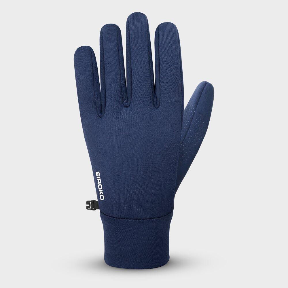 Heren en Dames waterdichte trailrunning handschoenen Sasso Blue Blauw 5/6