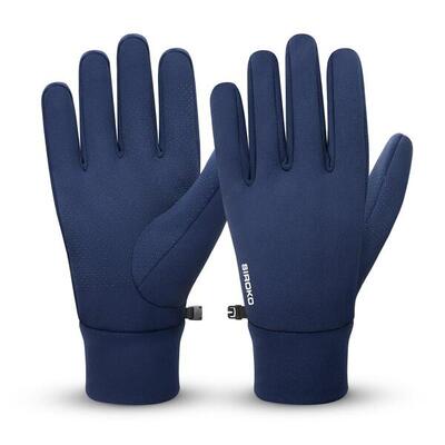 Heren en dames waterdichte trailrunning handschoenen sasso blue blauw