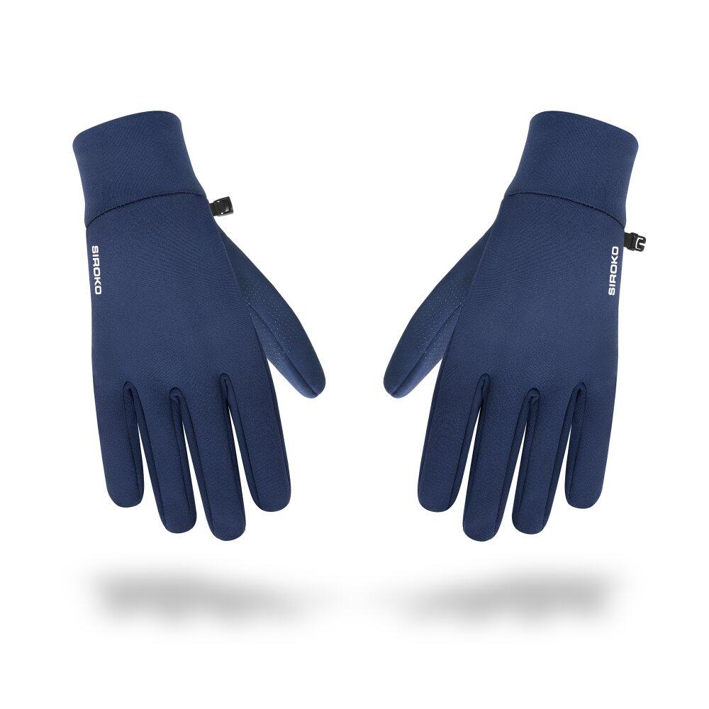 Heren en Dames waterdichte trailrunning handschoenen Sasso Blue Blauw 4/6