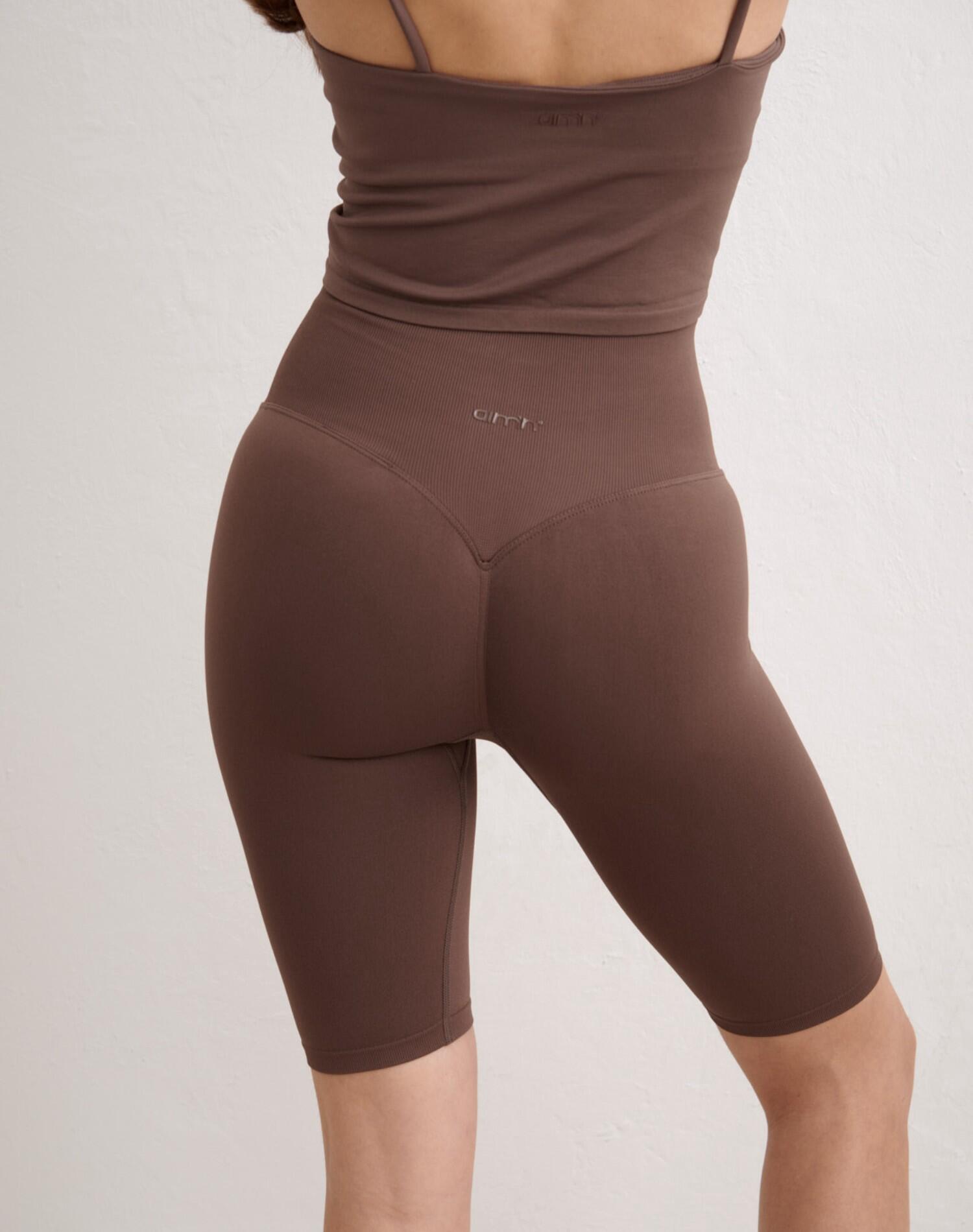 Femme Short Cycliste Sans Coutures invisible scrunch Shape Brun Macchiato 4/6