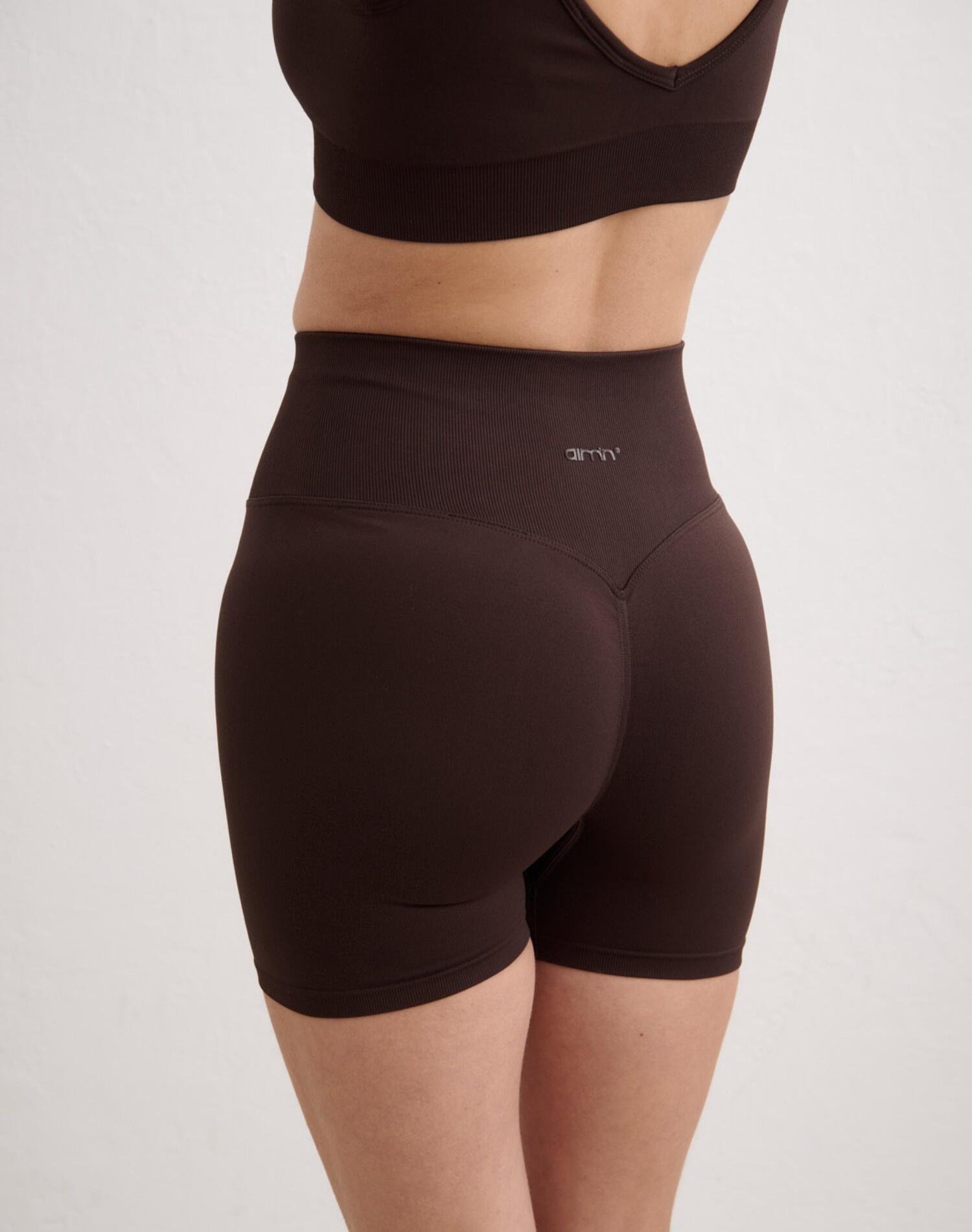 Dames Short Mini Naadloos Chocolade 3/7