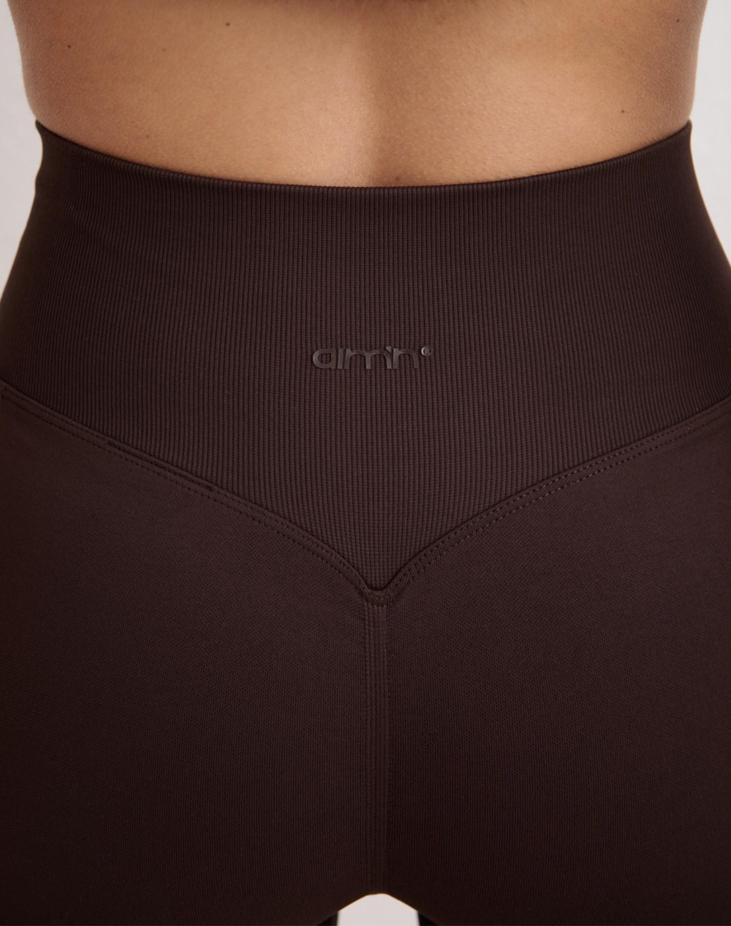 Mujer Pantalones Cortos Mini Sin Costura Chocolate 7/7