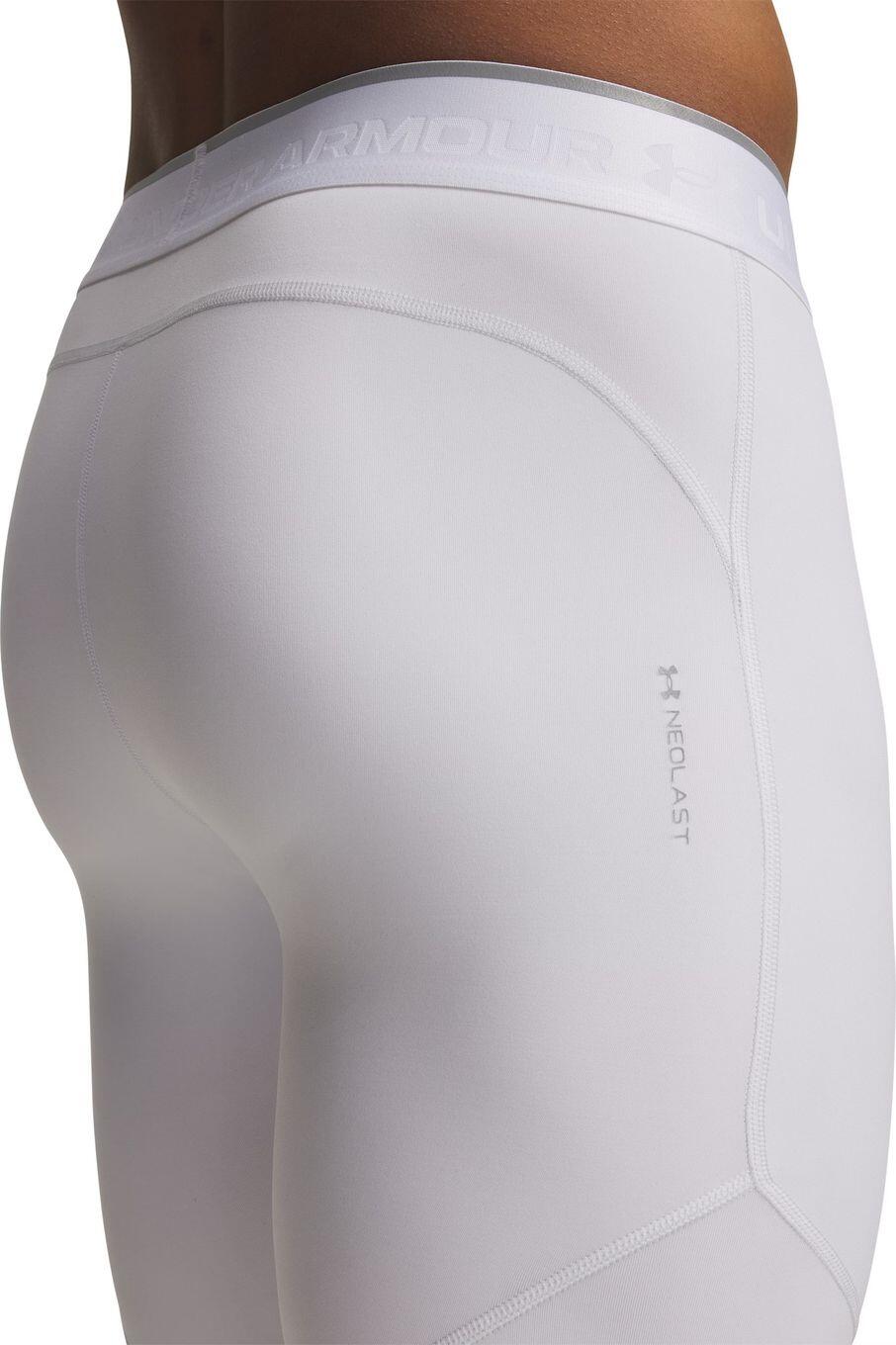 Under Armour HeatGear Elite compressiebroek voor heren, wit 3/4