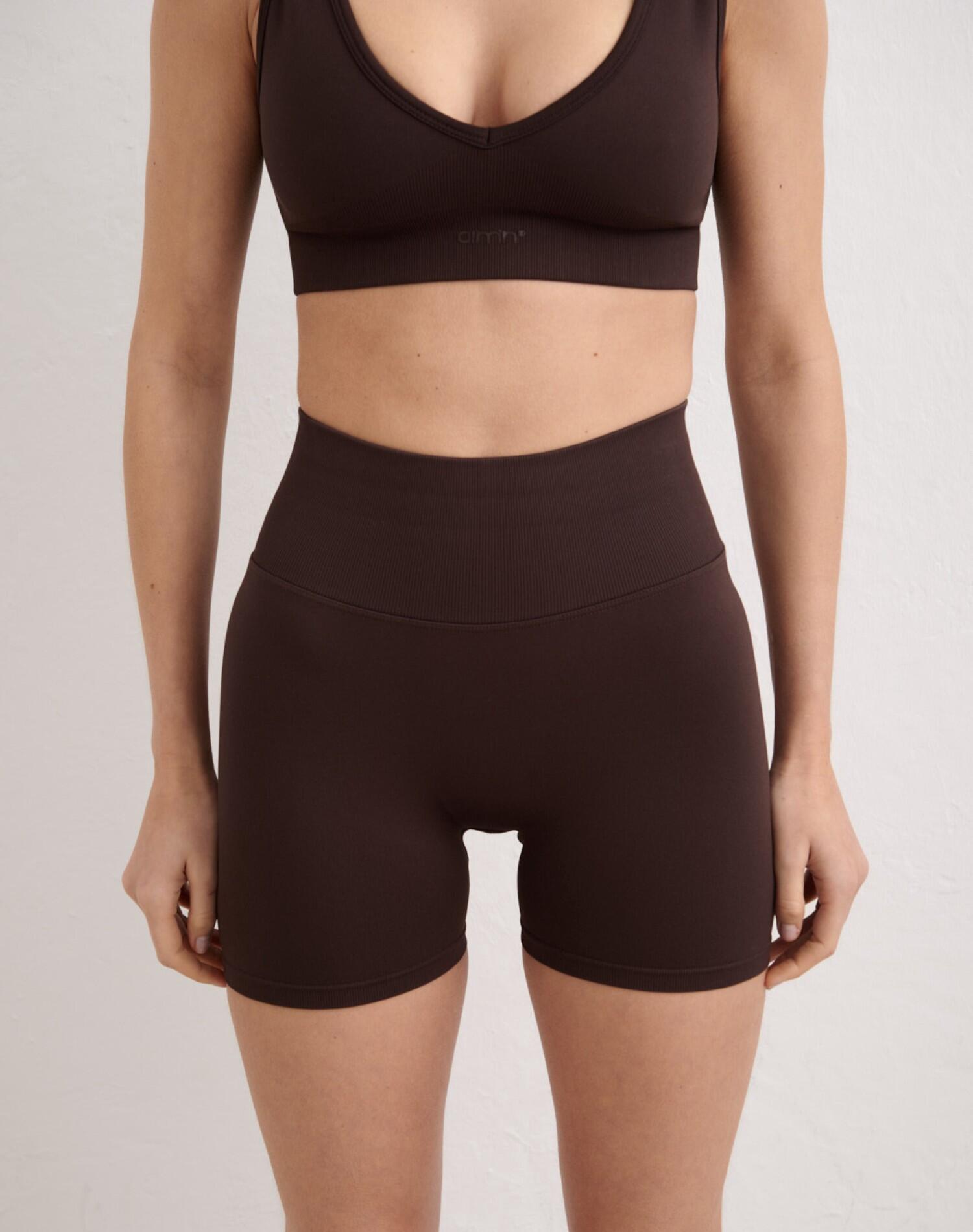 Dames Short Mini Naadloos Chocolade 5/7