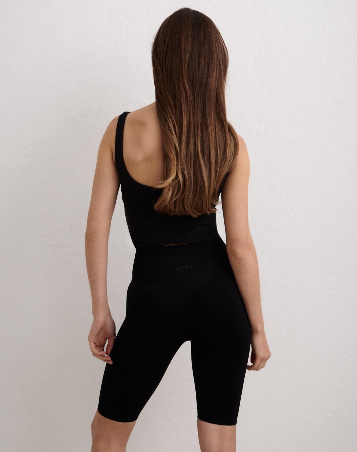 Femme Short Cycliste Sans Coutures invisible scrunch Shape Noir 4/7