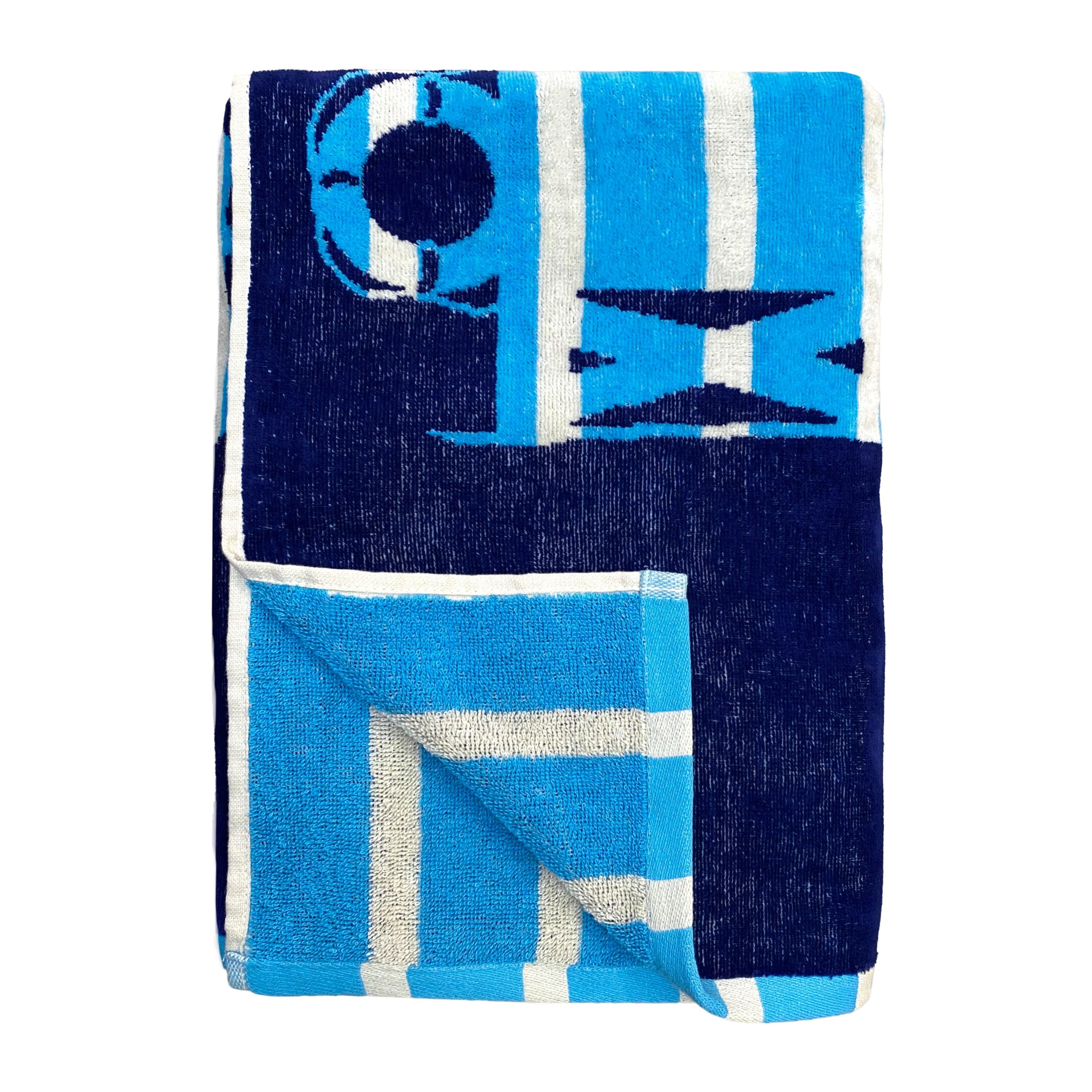 Telo mare in spugna velour Jacquard - Santorini - 90x170 cm - 400 g/m² 2/2
