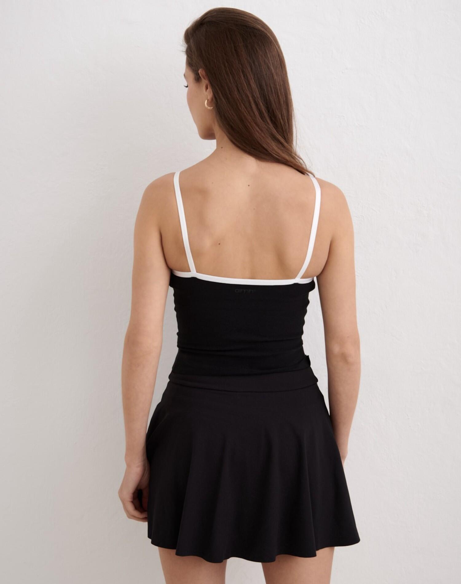 Canotta Donna second skin Anti-umidità Coppe Rimovibili Sense Contour Nero 3/6