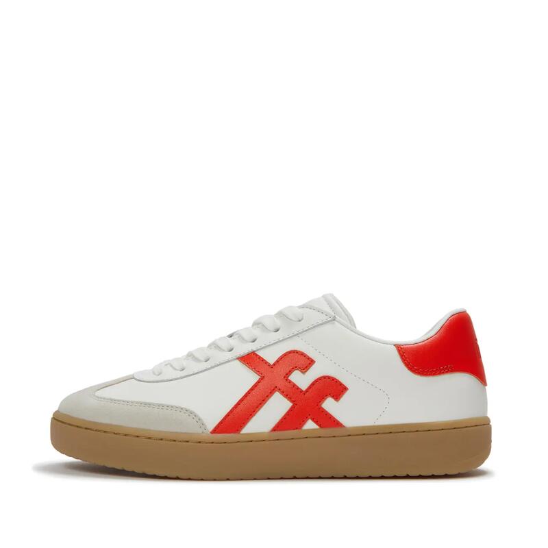 FITFLOP FitFlop The Dash T-Toe Leather Sneakers  WIT/ROOD 42