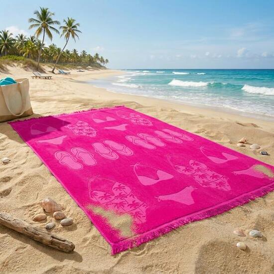 Telo mare XL cesellato - Maracas 140x180 cm 340 g/m²