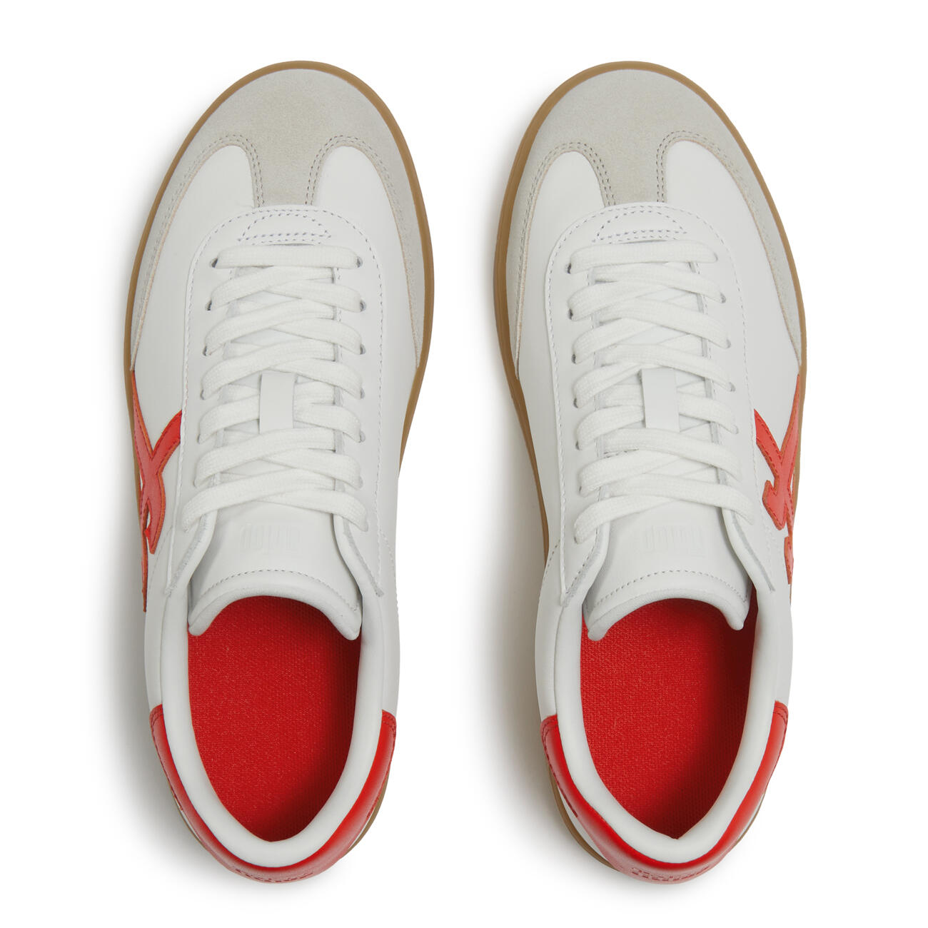 FITFLOP FitFlop The Dash T-Toe Leather Sneakers  WIT/ROOD 43 5/7