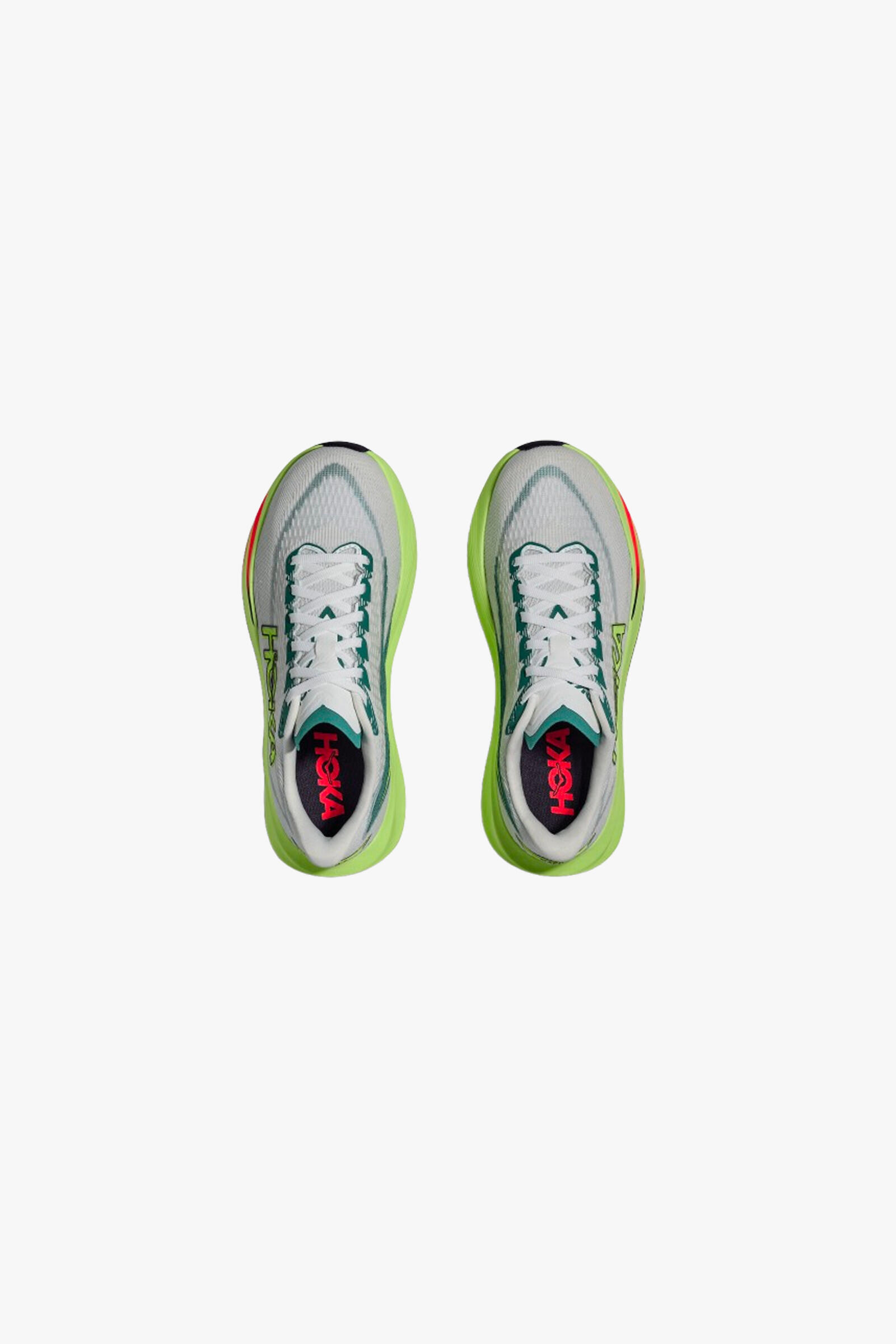 Hoka Zapatillas Mach 7 Gris/verde 3/5